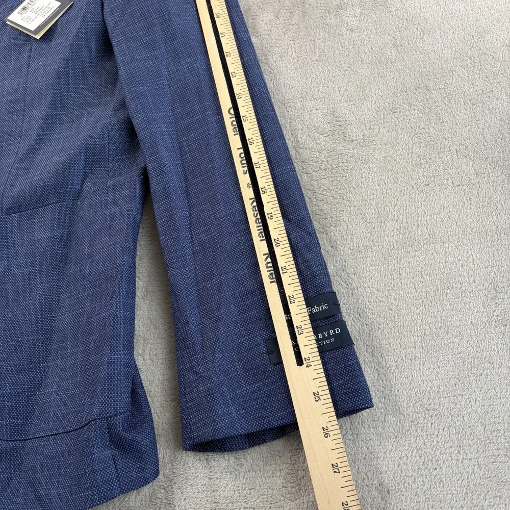 Tailorbyrd Stretch Fabric Sport Coat Blazer in Denim Blue Men 44R‎ 2-Button NWT